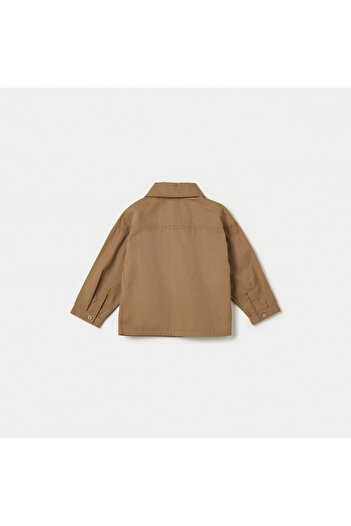 giggles Solid Shirt with Long Sleeves and Pockets