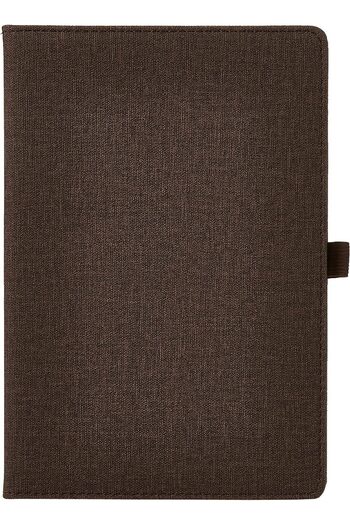 Deli EN118L L GY A5 80gsm Leather Cover 96 Sheets Notebook