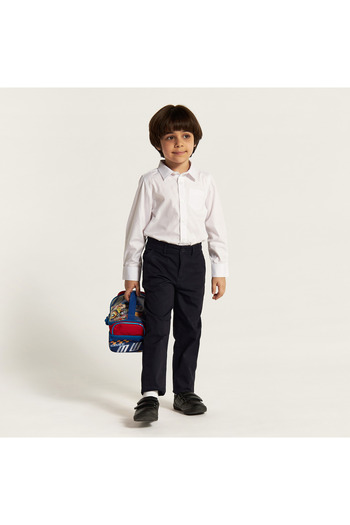 Juniors Set of 2- Solid Shirt with Chest Pocket and Long Sleeves