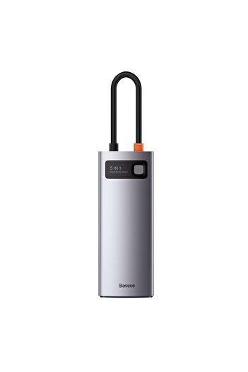 Baseus 5w1 wielofunkcyjny HUB USB-C PD 100W HDMI 4K 3x USB 3.2 szary