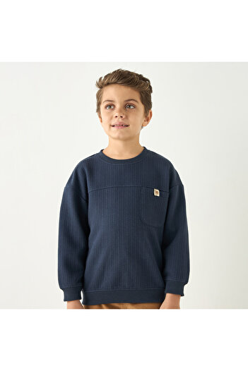 ELIGO Textured Sweater with Long Sleeves