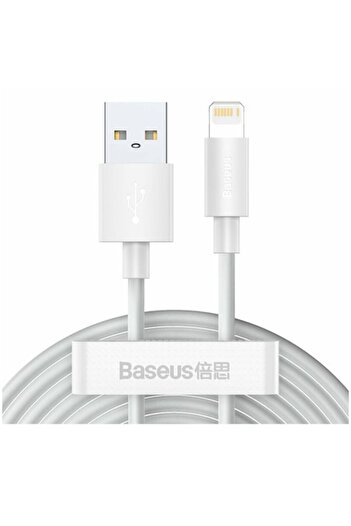 Baseus Simple Wisdom Fast Charging power & data cable KIT 2 x USB to Lightning 2.4A 1.5m, White