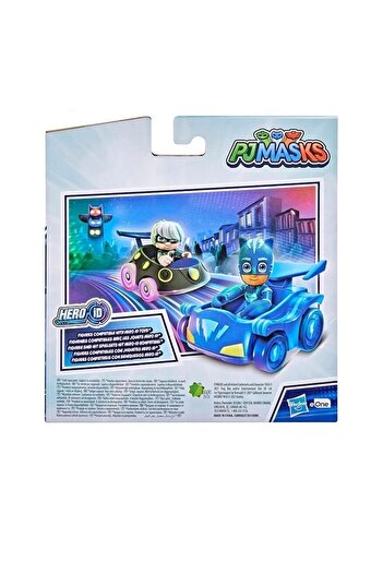 Hasbro Set 2 Figurine si Masinute PJ Masks Battle Racers, Catboy & Luna Girl, 15cm