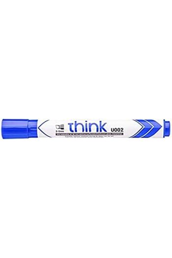 Deli Think 2-5mm Chisel Tip Dry Erase Markers 1x12 Piece, Blue