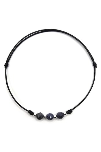 Lexy's Boutique Brățară reglabilă din argint 925, lucrată manual, cu pietre semiprețioase safir -