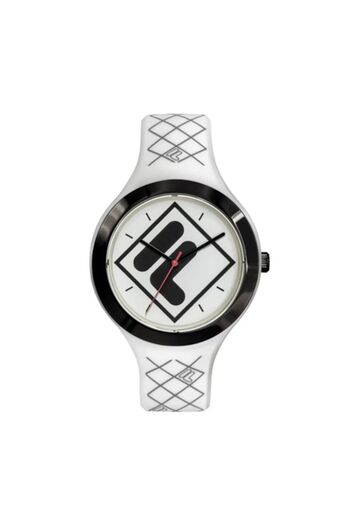 Fila Adult Unisex Analog Watch, White 38-342-001, 42 mm