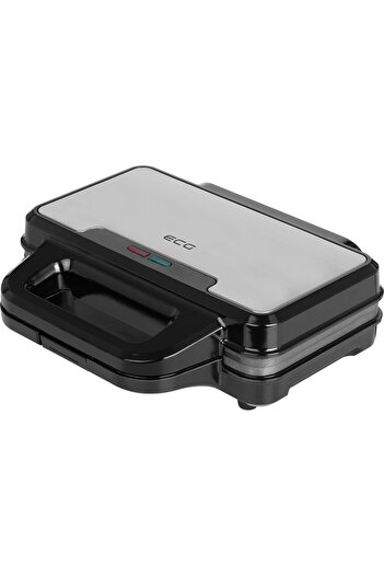ECG Sandwich maker S 2120 Grande, 900 W, 4 triangular sandwiches, stainless steel and plastic design