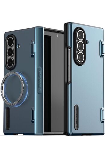 VRS Design جراب Terra Guard Modern Halo لهاتف Samsung Galaxy Z Fold 7 [متوافق مع MagSafe] - أزرق ثلجي