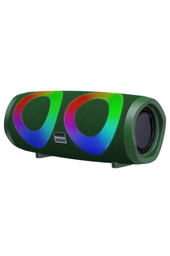 REDz Accessories Portable Speaker KSC-615, 1800mAh Battery, BT 5.0, RGB Lights, 4 Hours Playtime, Green
