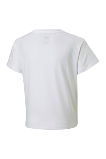 Puma Youth Girls Essentials+ Logo Knotted T-Shirt - White