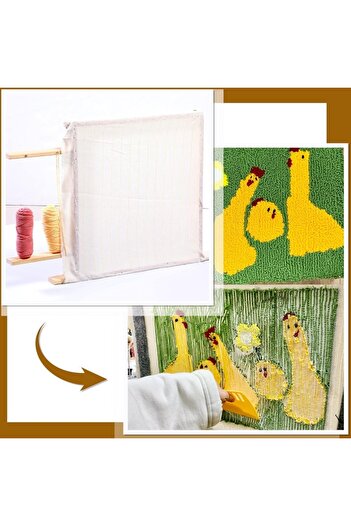 Hasyılmaz Wooden Carpet Tufting Frame 70X70 cm