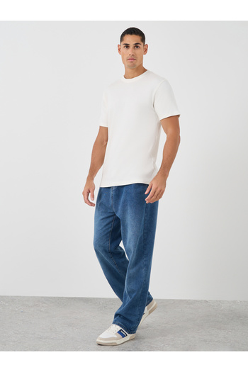 Styli Crew Neck Textured Regular Fit T-Shirt