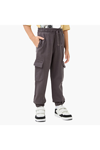 Juniors Solid Joggers with Drawstring Closure and Pockets