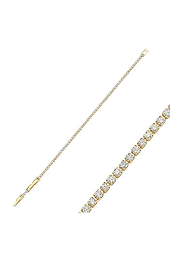 Merano Design 2mm 14K Rengi Su Yolu Bileklik