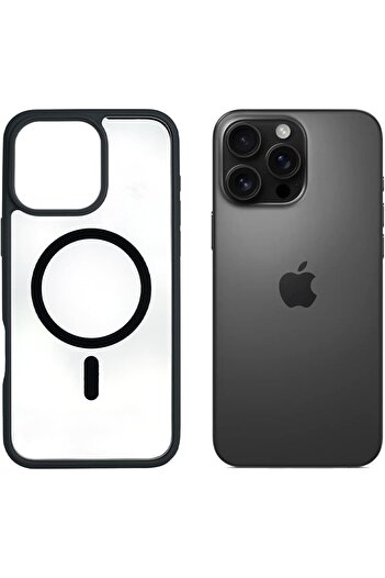 Aztech Magnetic Case for iPhone 16 Pro Max Compatible with MagSafe, Translucent Matte Back Camera Le