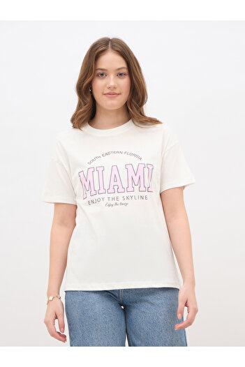 Styli Slogan Print Boxy Fit T-Shirt