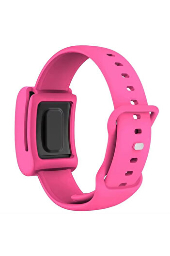 REDz Accessories Fitness Strap for Whoop, Adjustable with Button, Soft Silicone, Hot Pink