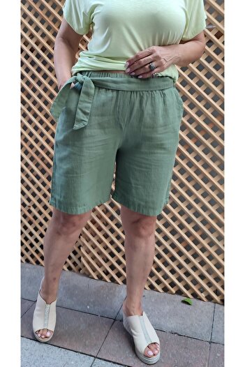 DenizEge Cotton Shorts Khaki
