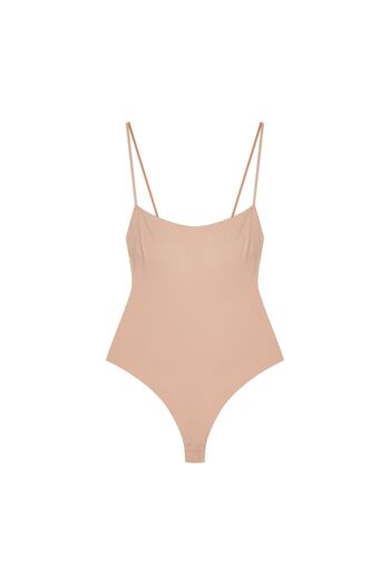 ESOTIQ Body pentru femei, fără mâneci, cu bretele subțiri reglabile, tip camisol, tanga | Bobby