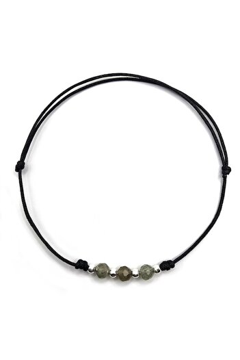 Lexy's Boutique Brățară reglabilă lucrată manual, argint 925 cu peridot,