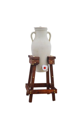 Others 5L Clay Water Jug with Wooden Base