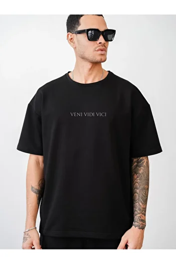 king brich Veni Vidi Vici Printed Unisex Oversize Fit T-Shirt