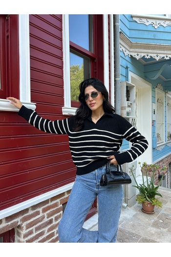 Puella oversize striped sweater