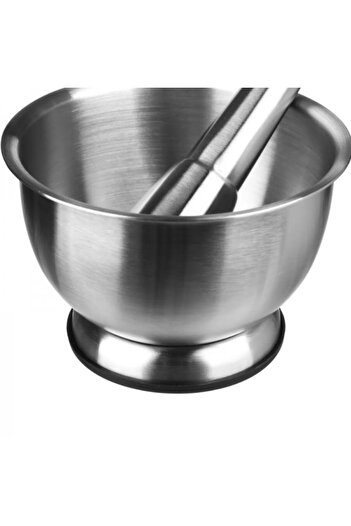 FİVE Stainless steel mortar and pestle for herbs and spices, Five, 12x8 cm