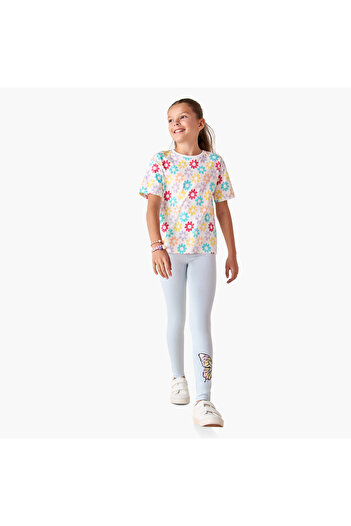 Juniors Printed Leggings with Elasticated Waistband