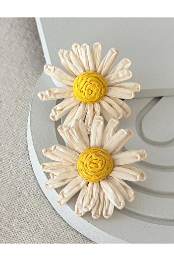 juleeco Daisy Paper Thread Earrings(4X4Cm)