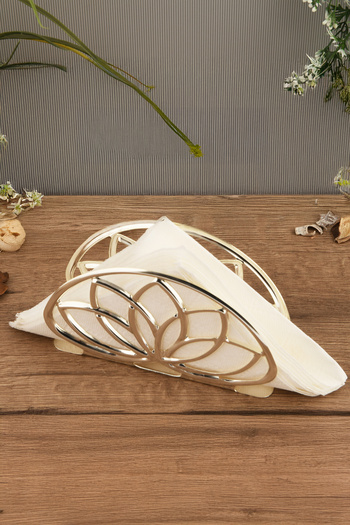 AKSESUAR EVRENİ Almar Silver Stainless Steel Ultra Luxury Napkin Holder Organizer Presentation Kitchen Decoration Tableware