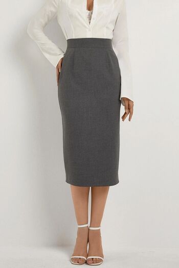 Hiccup High Waist Midi Skirt