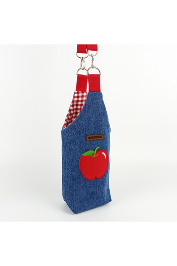 woodycord Handmade U Model Apple Denim Flask Thermos Case