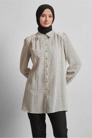 Alvina Striped Linen Tunic 45657