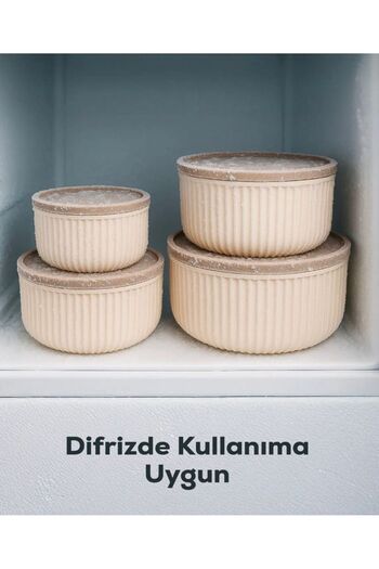 Se Yank Haus 4 Pieces Round Storage Storage Container (0.45-0.80-1.5-2.5 ml)