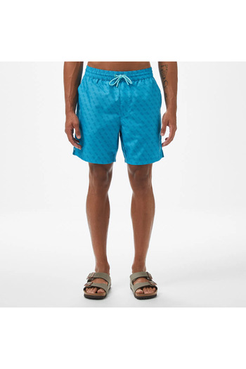 Guess Man Blue Swimtrunk Medium Embossed Logo