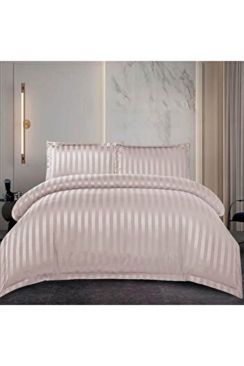 OEM Double Bed Linen Set, Uni, Damask, 4 Pieces, 2 People, 180x200cm, Cream
