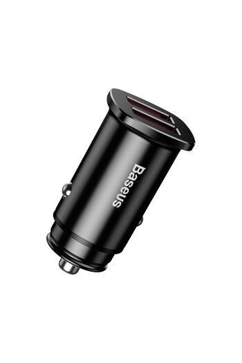 Baseus Inteligentna ładowarka samochodowa Square 2x USB QC3.0 Quick Charge 3.0 SCP AFC 30W czarny