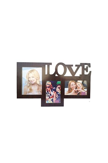 BV Photo Frame Collage with 'Love' Inscription for 3 Photos 46x27 cm