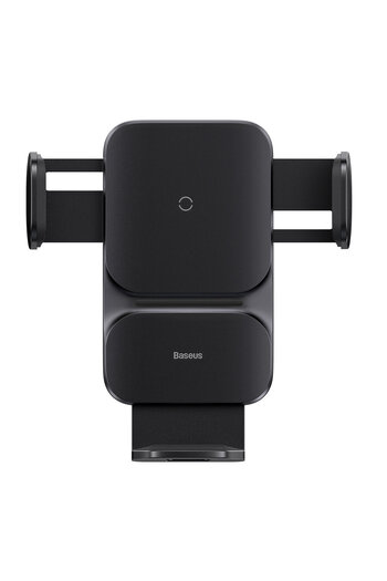 Baseus Încărcător auto inductiv Wisdom + suport telefon pentru grilă, negru