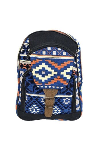 OEM Traditional textile backpack with large front pocket and buckle closure