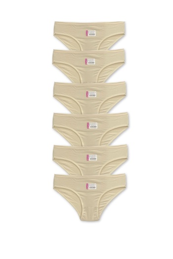 Yaldızlı 6-Pack of Plain Bikini Panties