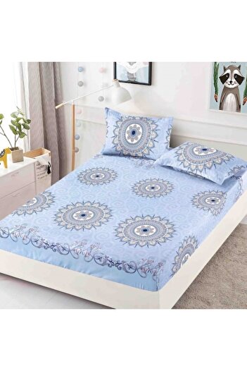 JOJO HOME Husa de pat dublu, cu elastic, Jojo Home, imprimeu Abstract, M4, 3 piese, 2 persoane, 180x200cm, Fin