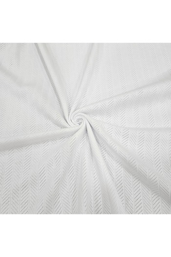 Kaf Kumaş White Perforated Pointelle Rib Fabric |   100% Cotton |   Model-9