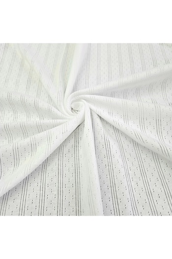 Kaf Kumaş Perforated Pointelle Rib Fabric |   100% Cotton |   Strip Perforated