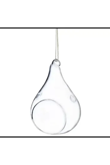 OEM Glass Globe Terrarium Pear, 19x10cm