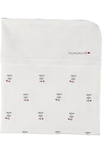 İdilbaby&Mamino Mom+Dad=Me 100% Cotton Combed Cotton Blanket