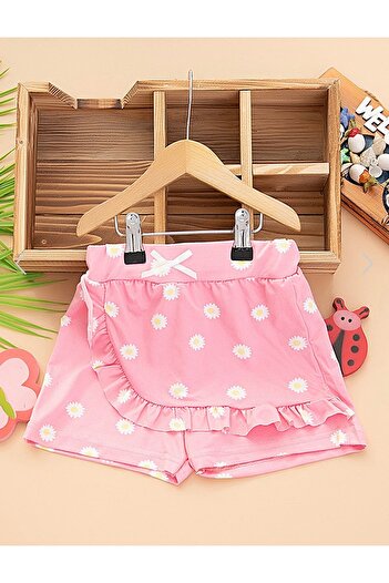 SANTRALBEBE Girl's Milan Fabric Printed Shorts Skirt