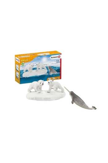 SCHLEICH figurine, Ice shelf with polar bears and narwhal