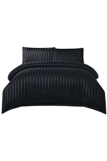 OEM Bed Linen Set, Elastic Sheet, Damask Finet, 4 Pieces, Uni, 180x200cm, Dark Gray